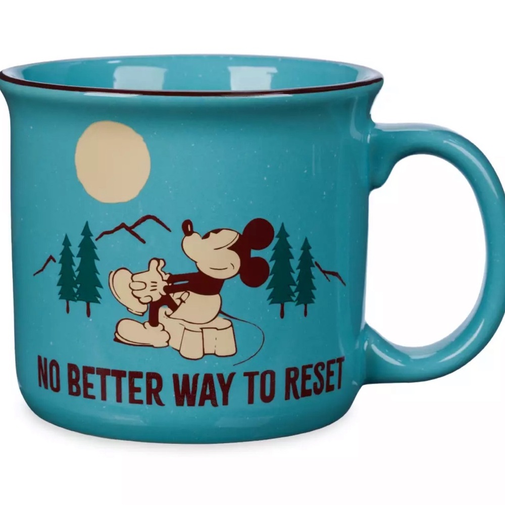 Disney Mickey Mouse ''No Better Way to Reset'' Mug Disney Lovers NIB Coffee Tea